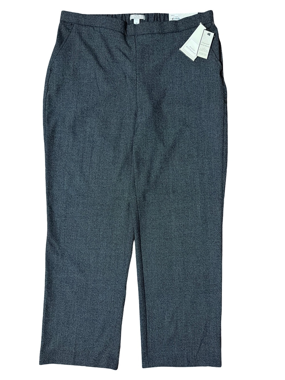 Dana Buchman Straight-Leg Dress Pants in Charcoal with Pockets Size 16